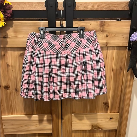 Arizona Jean Company Pink and Black Plaid Mini Skort - Picture 6 of 10